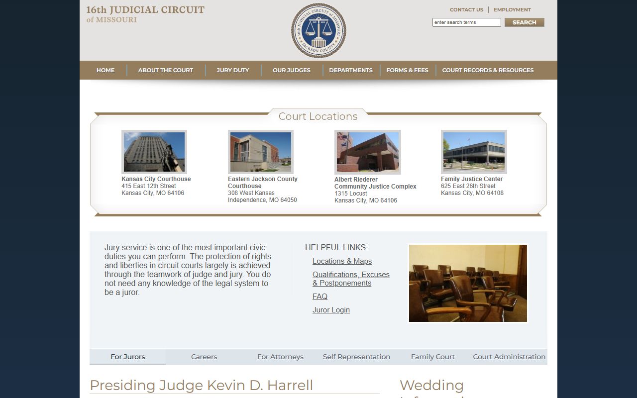 Jackson County 16th Circuit home page
